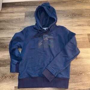 Under Armour Threadborne Hoodie Womens Size Small Navy Blue Fleece Sweatshirt